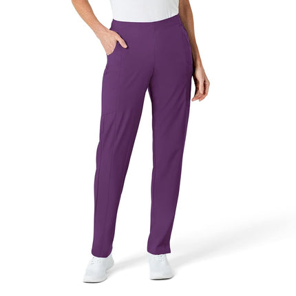 WonderWink Women's Flat Front Cargo Pant, Eggplant