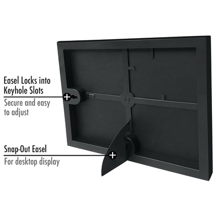Americanflat Front Loading 5x7 Picture Frame with Shatter-Resistant Glass - Set of 12 - Metropolitan Collection - Photo Frame for Tabletop and Wall Display - Black