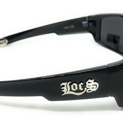 Locs Men's Original All Black Hardcore Sharp Square OG Sunglasses
