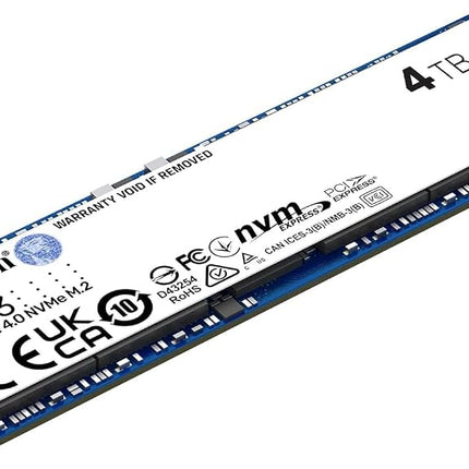 Kingston NV3 NVMe PCIe 4.0 Internal SSD 4TB M.2 2280-SNV3S/4000G