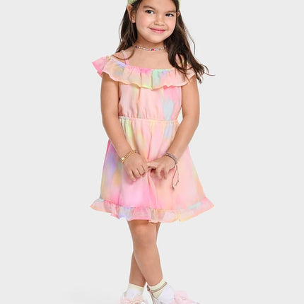 The Children's Place Robes habillées sans manches pour bébés filles et tout-petits, Cameo Rainbow, 18-24 mois