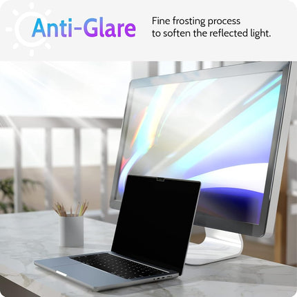 Peslv Magnetic Privacy Screen Compatible With Macbook Air 13.6 Inch (2022-2024, M2, M3) Model: A2681 A3113, Removable Matte Anti Glare Blue Light Protector Private Security Filter for 13In Mac Laptop