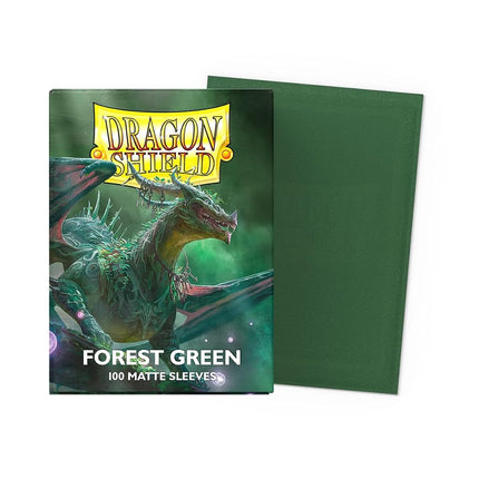 Dragon Shield | Standard Size Card Matte Sleeves | 100 CT - Smooth & Tough Premium TCG Sleeves | Compatible with Pokemon, Flesh & Blood, One Piece & Magic the Gathering | Forest Green