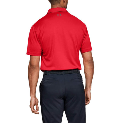 Under Armour Mens Tech Polo Short Sleeve Golf Red 3XL