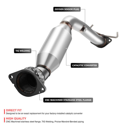 DNA MOTORING Factory Style Catalytic Converter Compatible With Allure Lacrosse 2005-2009 / Grand Prix 2004-2008, 3.8L, 54752,642278, 50358, OEM-CONV-094