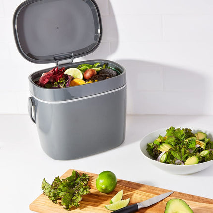 OXO Good Grips Easy Clean Compost Bin Charcoal 6.6 L