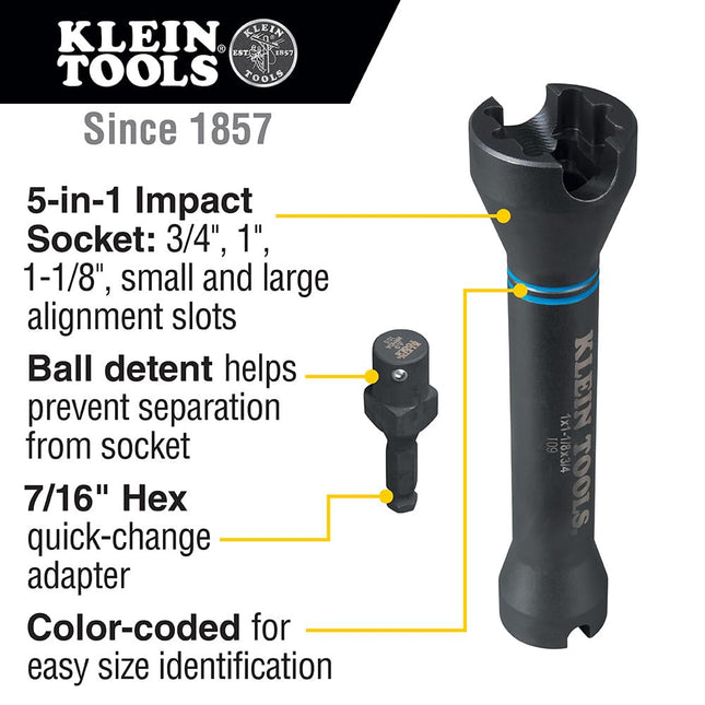 3-in-1 Impact Socket Klein Tools NRHD