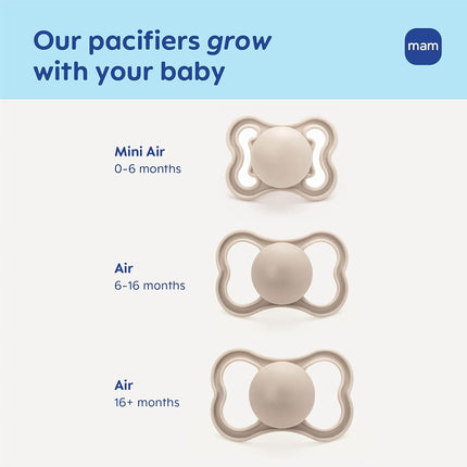 MAM Variety Pack Baby Pacifier, Includes 3 Types of Pacifiers, Nipple Shape Helps Promote Healthy Oral Development, 3 Pack, 0-6 Months, Boy