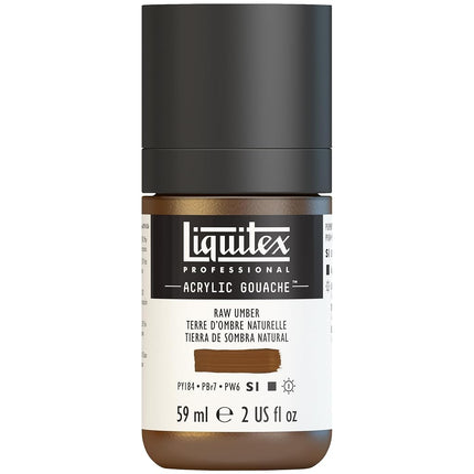 Liquitex Professional Acrylic Gouache 2-oz bottle, Raw Umber