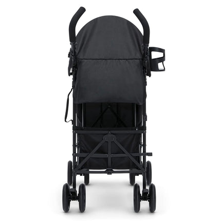 Delta Children Jeep AdventureGlyde Lightweight Travel Stroller with Smoothest Ride and Compact Folding, 3-Position Recliner, Extra Large Storage Basket, Black/Grey
