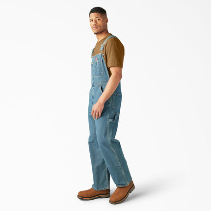 Dickies Mens Indigo Bib Overalls, Medium Heritage Tint, 36W x 32L