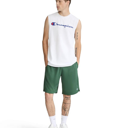 Champion Men's Graphic Jersey Muscle Shirt, White, XXL