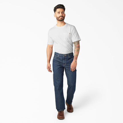 Dickies, Homme, Jean utilitaire en denim coupe décontractée, Bleu indigo rincé, 38W / 34L