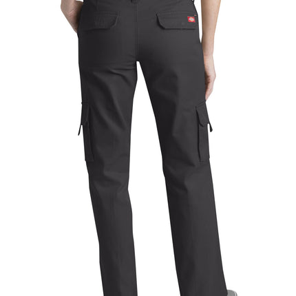 Dickies Women's Relaxed Cargo Pant, Rinsed Pebble Brown, 16