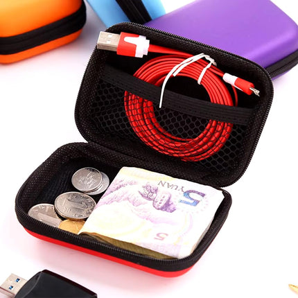 SquEqu 2 Pack Hard Drive Carrying Case 2.5 inch HDD SSD External Drive Storage Bag Organizer Hard EVA Cover Zipper Pouch for Canvio Basics Western Digital WD Elements My Passport Seagate Backup Plus