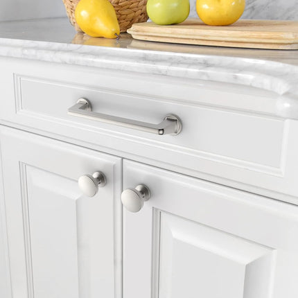 Asidrama 10 Pack Brushed Satin Nickel Kitchen Cabinet Knobs for Dresser Drawers - Zinc Hardware