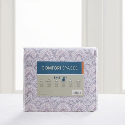 Comfort Spaces 100% Cotton Breathable Lightweight Soft Duvet Cover Set with 12" Elastic Pocket Fits Mattress Up to 14" Cozy All Season Bedding Matching