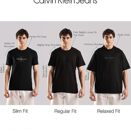 Calvin Klein Men's Monogram Pique Short Sleeve Cotton Polo Shirt, Bright White, XXL