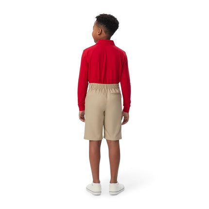 French Toast Boys Pull On Twill Shorts (Standard and Husky), khaki, 18 Husky