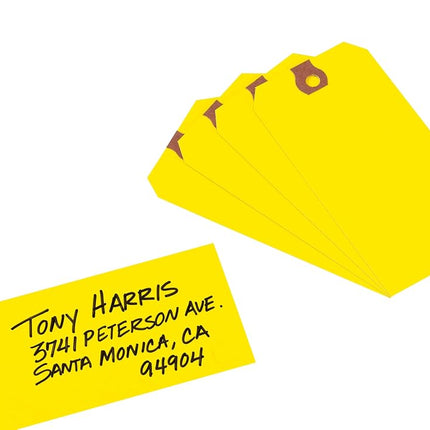 Shipping Tags, Paper, 4 3/4 x 2 3/8, Yellow, 1,000/Pack - Sold As 1 Box