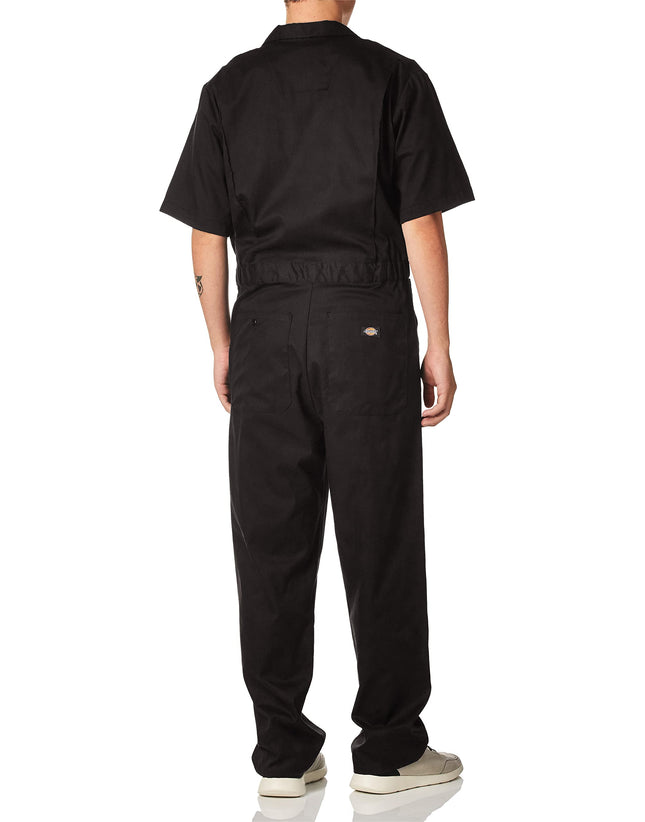 Dickies Men's Flex Short Sleeve Coverall-P Work Utility, Black V1, 2X RG