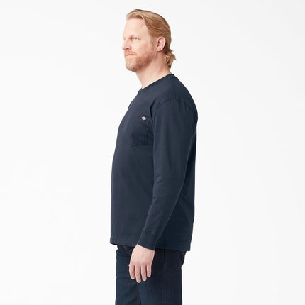 Dickies, Men's, Heavyweight LS Pocket TEE Relaxed, Dark Navy, M