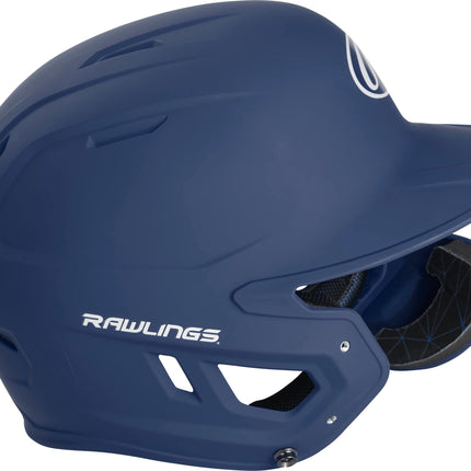 Rawlings Mach 1-Tone Right Batting Helmet W/Adjustable Face Guard Right Handed Adjustable, SR, Navy