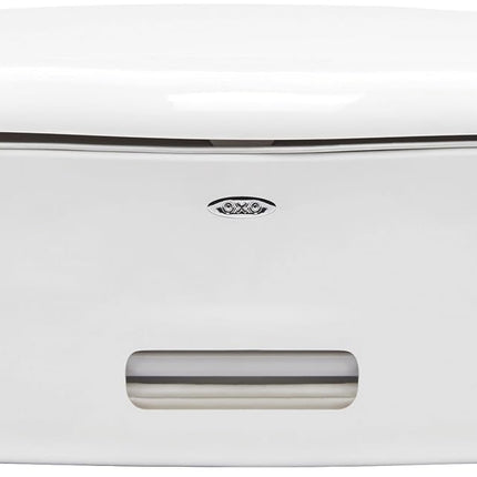 DevaCurl OXO Good Grips Dispenser for Face, Hand Flushable Wipes, 18/8 Stainless Steel, White, A