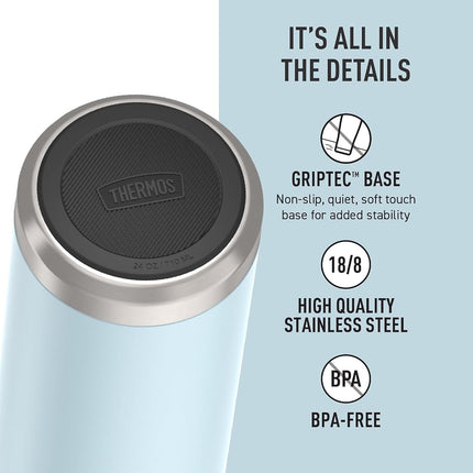 Thermos ICON Series by Stainless Steel Water Bottle with Spout 24 Ounce, Glacier
