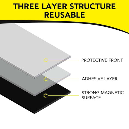 DIYMAG Magnetic Adhesive Sheets, |4" x 6"|, 10 Pack，Cuttable Magnetic Sheets，Flexible Magnet Sheets with Adhesive for Crafts, Photos and Die Storage, Easy Peel and Stick