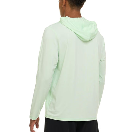 Champion Men's Sun Hoodie, Long Sleeve UPF 50+ Rash Guard Fishing Sun Shirt, Green, Large