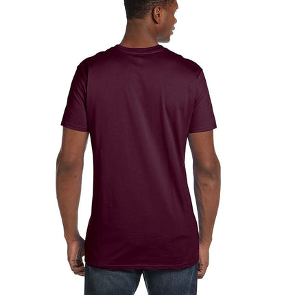 Camiseta Hanes Nano Premium de algodón para hombre (paquete de 2), color granate, talla grande