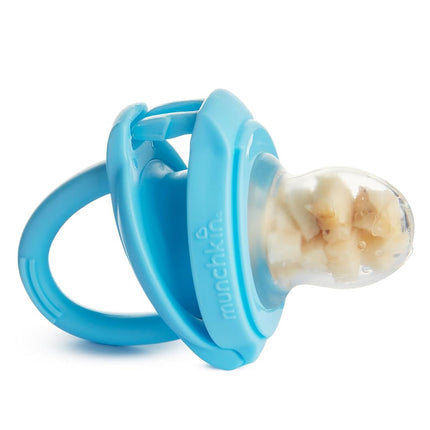 ® Silicone Baby Food Feeder for Solids and Purees, Great for Self-Feeding and Baby Led Weaning, 2 Pack, Blue/Mint
