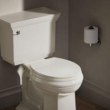 Kohler K-4775-96 Brevia Round Toilet Seat with Q2 Advantage, Biscuit