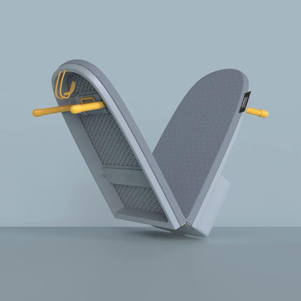 Joseph Joseph Pocket Folding Space-Saving, Compact table-top Ironing Board Regular, Grey/Yellow