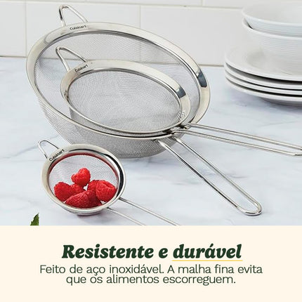 Cuisinart Set of 3 Fine Mesh Stainless Steel Strainers, CTG-00-3MS
