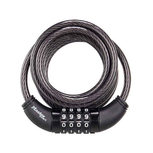 Master Lock 8114D Set Your Own Combination Bike Lock, 6 Feet Long, Black