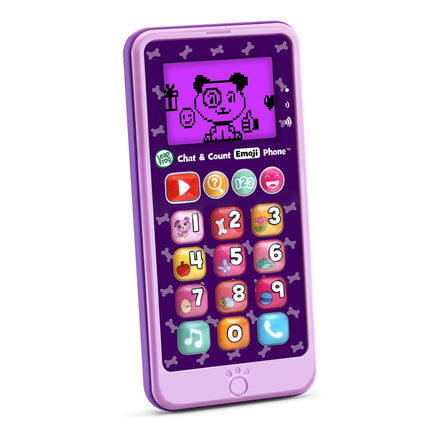 Teléfono con emojis Chatea y cuenta de LeapFrog, morado