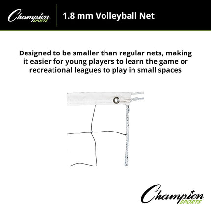 Champion Sports Vinyl Volleyball Nets, 27 x 3-Feet
