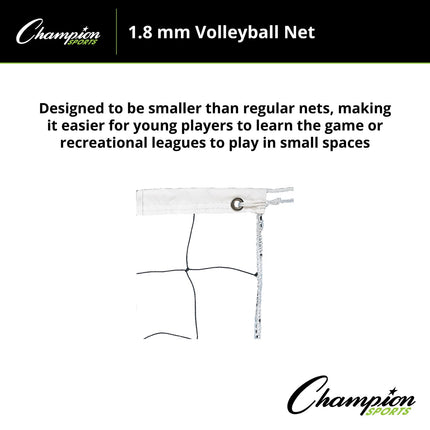 Champion Sports Vinyl Volleyball Nets, 27 x 3-Feet