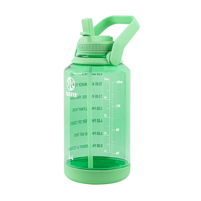 Takeya 64 oz Motivational Water Bottle with Straw 