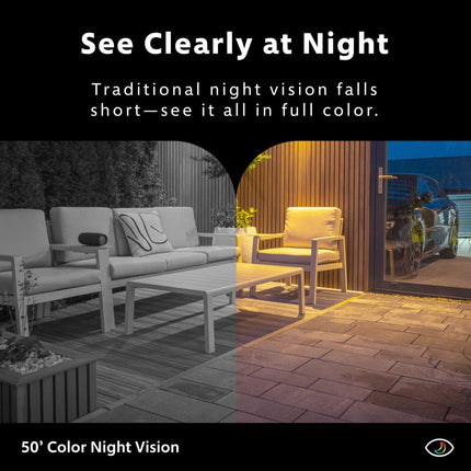 Caméra de sécurité dôme extérieure filaire 4K Swann AdvancedX™ PoE, vision nocturne en couleur, analyse/alertes vidéo IA intelligente, détection de mouvement avancée