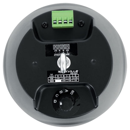 Altavoz colgante Rockville PEN-525T negro de 5.25" y 70V para uso comercial/restaurante