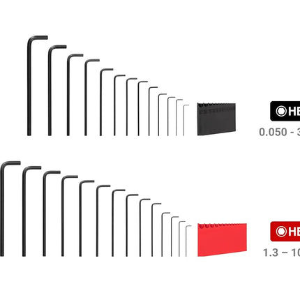 TEKTON Flat End Hex L-Key Set with Holder, 28-Piece (0.050-3/8 in., 1.3-10 mm) | KLX91303