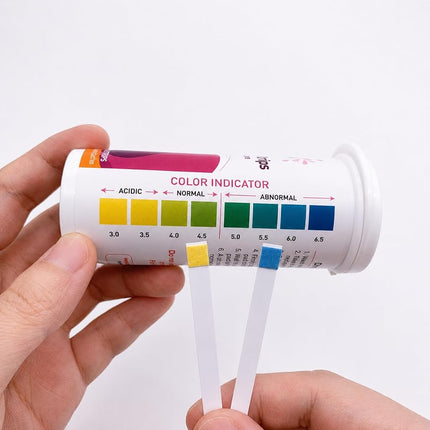 Tiras reactivas de pH vaginal para mujeres (50 unidades). Kit de prueba casera para vaginosis bacteriana, infección por hongos y menopausia. Prueba de pH femenino para acidez y alcalinidad vaginal. Tiras en bolsas selladas