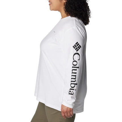 Columbia Women's North Cascades Long Sleeve Tee, White/Gem Columbia, Talla XS