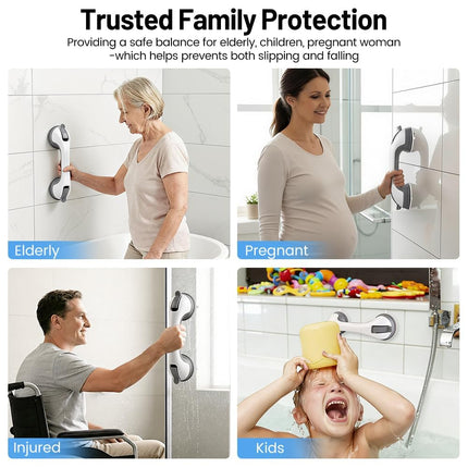Quiheat 2PK Grab Bars for Shower Handle, Elderly Assistance Products, Black