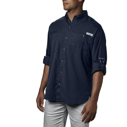Columbia Men's Tamiami II Long Sleeve Shirt, Collegiate Navy, X-Large Tall