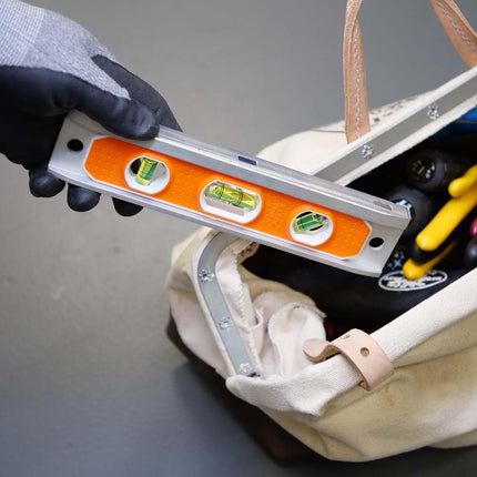 Magnetic Torpedo Level, Aluminum, V-Groove and Magnet KLEIN TOOLS 935R, Orange