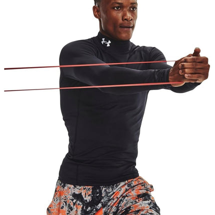 Under Armour Men's UA CG Armour Comp Mock, Men's Base Layer with a Polo Neck, Thermal Long Sleeve Top for Winter Running and Skiing with Anti-Odour Technology